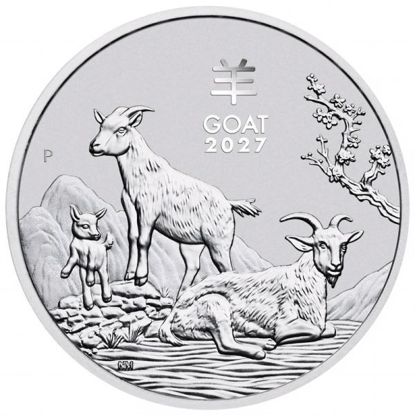 50 Cent Australien Lunar III. Jahr der Ziege 2027 Silber St