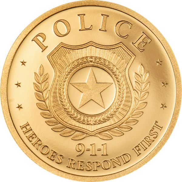 10 Dollars Cook Islands First Responders - Police 2026 Gold PP