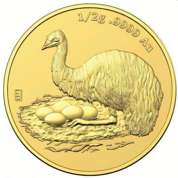 5 Dollars Australien Mini Emu 2023 Gold St