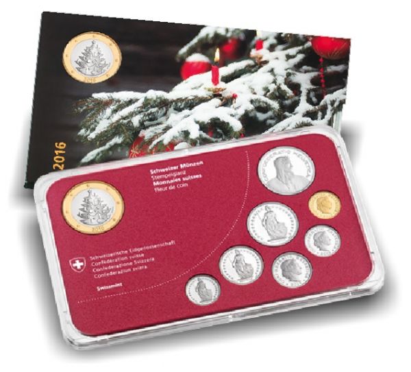 8,85 CHF Schweiz "Weihnachtssatz" 2016 St CN