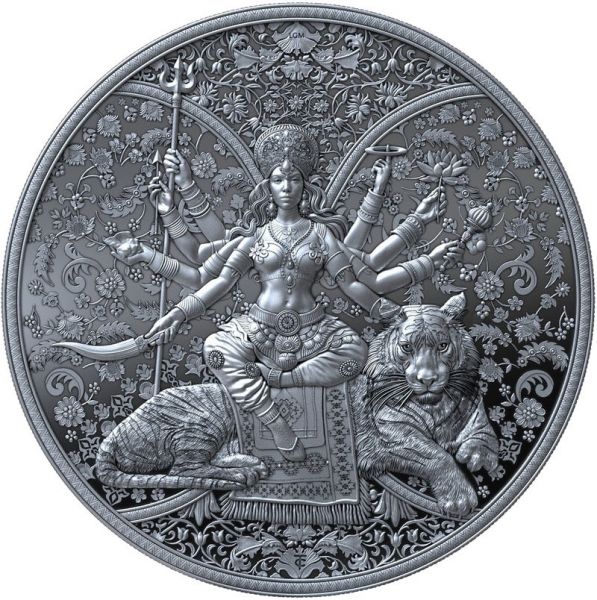 2000 CFA Kamerun Durga Hindu Religion 2026 Silber PP