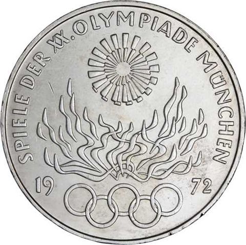 10 DM Oly. V Flamme 1972 st Ag