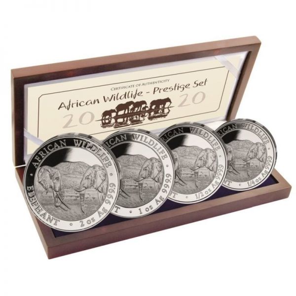 375 Shillings Somalia Elephant Prestige Set 2020 Silber PP