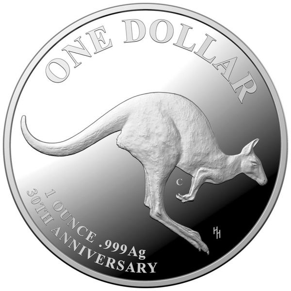 1 Dollar Australien RAM Känguru 2023 Kapsel Silber PP