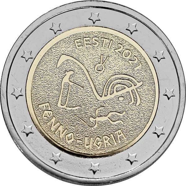 2 Euro Estland Finno-ugrische Völker 2021 CN bfr