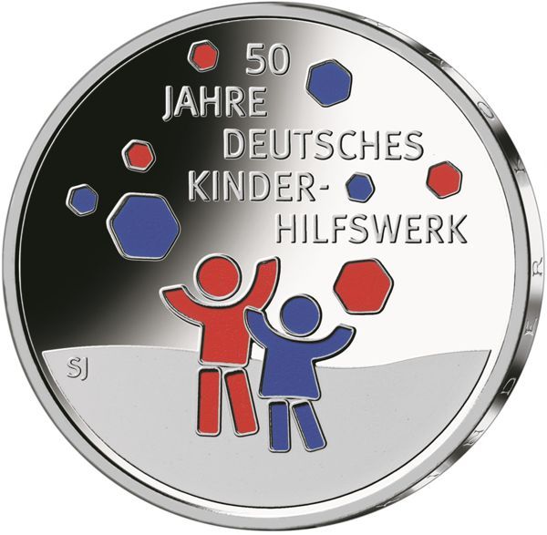 20 Euro DE 50 J. Deutsches Kinderhilfswerk 22 Silber PP -D-
