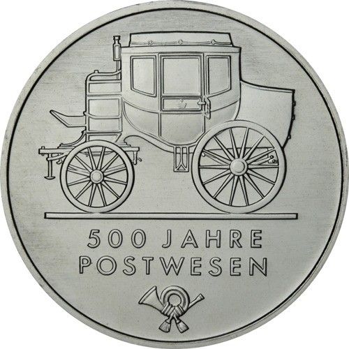 5 Mark DDR 500 Jahre Postwesen 1990 Cn St