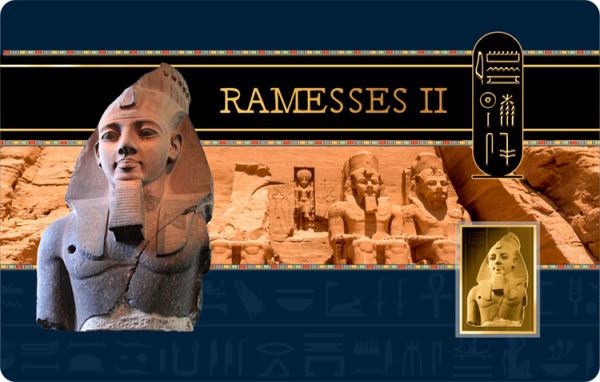 3.000 Francs Tschad Ramesses II Coincard Gold