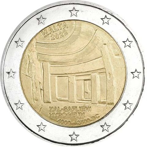 2 Euro Malta Hypogäum von Ħal-Saflieni 2022 CN bfr