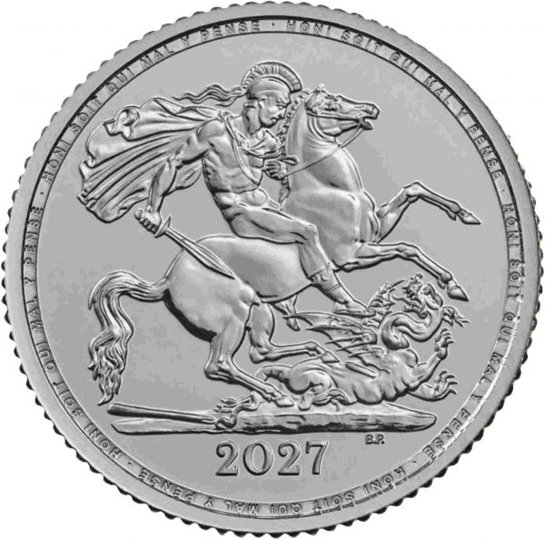 Großbritannien Silver Sovereign 2027 Silber PP