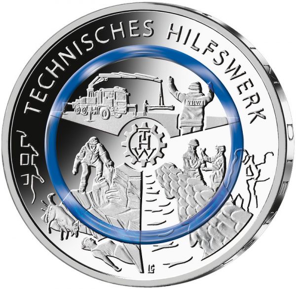 10 Euro Deutschland Technisches Hilfswerk 2025 CN PP