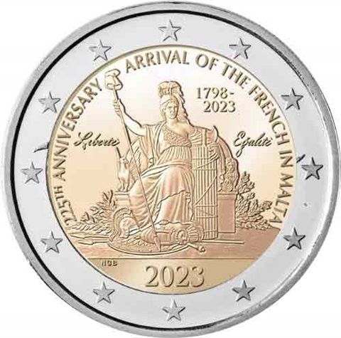 2 Euro Malta Napoleon und die Franzosen auf Malta 2023 CN St