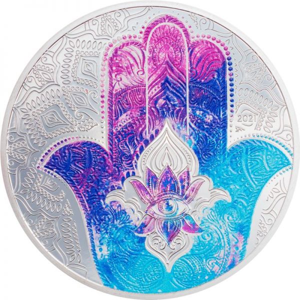5 Dollar Palau Hand of Hamsa 2021 Silber PP