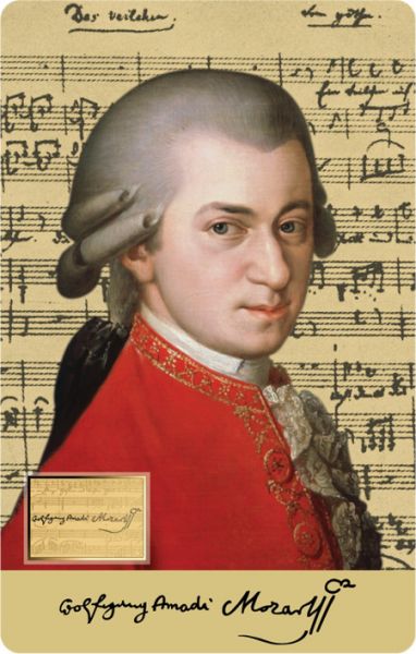 1.000 Francs Gabun Wolfgang Amadeus Mozart CC Gold