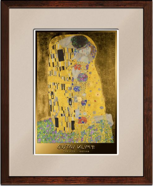 10.000 Francs Tschad Gustav Klimt - Der Kuss im Rahmen