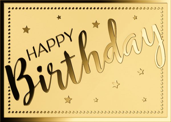 3.000 Francs Tschad Happy Birthday Coincard Gold