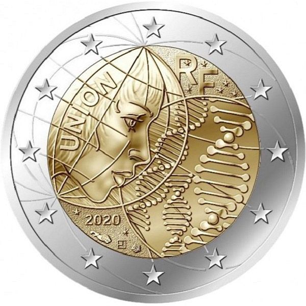 2 Euro Frankreich Med. Forschung - Heros 2020 CN St Blister