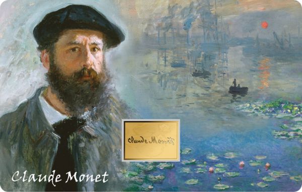1.000 Francs Gabun Monet Collage Coincard Gold