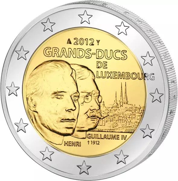 2 € Luxemburg 100. Todestag Wilhelm IV. von Luxemburg 2012 CN vz