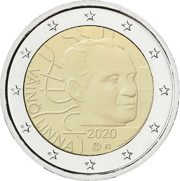 2 Euro Finnland 100 Gb. Väinö Linna 2020 CN bfr