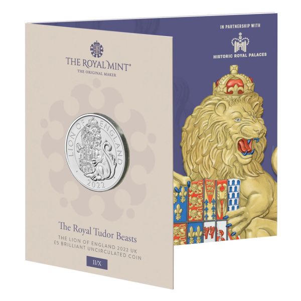 5 Pfund GB Tudor Beasts - Lion of England 2022 CN St