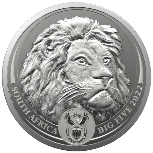 5 Rand Südafrika Big Five II - Löwe 2022 Silber St