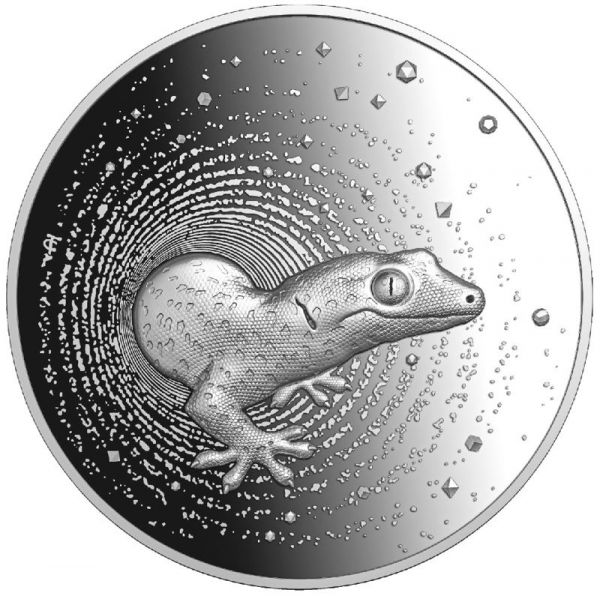 2000 CFA Kamerun Herpeton - Gecko 2023 Silber PP