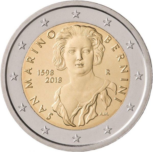 2 € San Marino "420. Geb. Gian Lorenzo Bernini" 2018 CN St