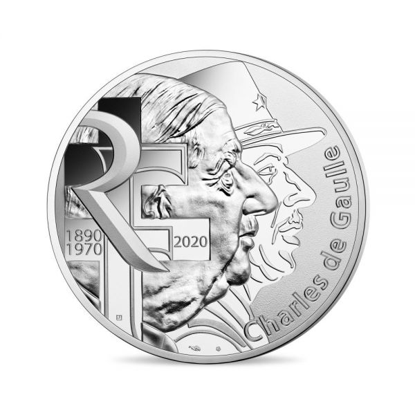 100 Euro Frankreich Charles de Gaulle 2020 Silber St