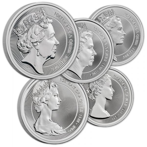 5 Pfund GB Elisabeth II - Portraits einer Königin Set 1-5 2026 CN St Blister