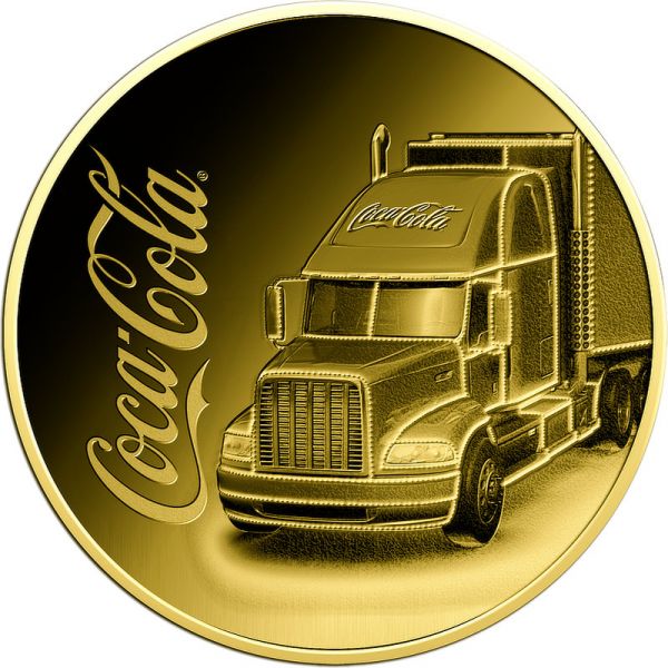 3.000 Francs Tschad Coca Cola Truck Gold