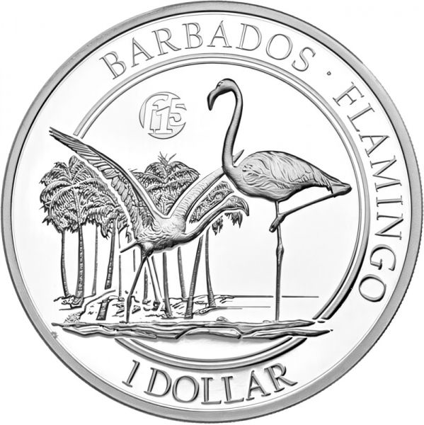 1 Dollar Barbados Flamingo 2017 1/10 oz Silber St