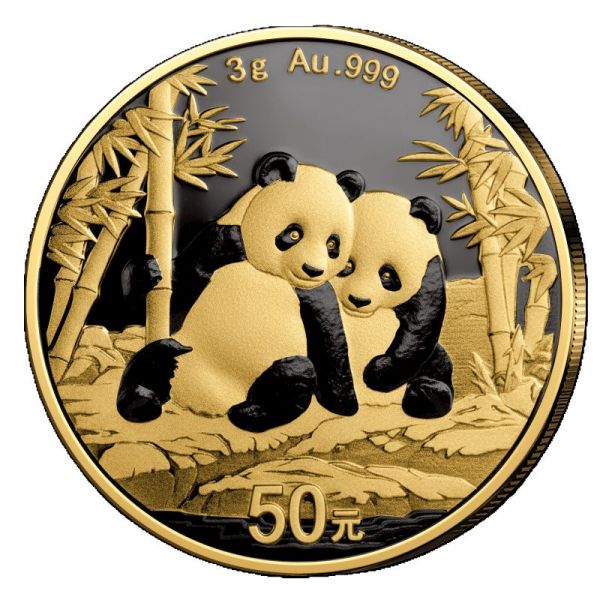 50 CNY China Panda 2026 Gold Black Platin