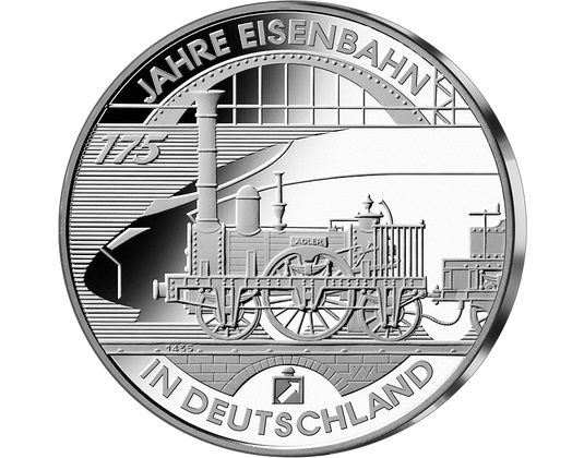 10 € Deutschland "175 Jahre Eisenbahn" 2010 Silber PP -D-