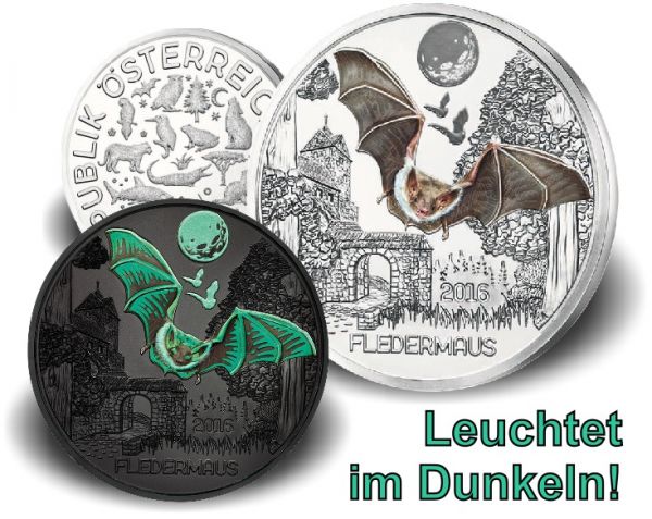 3 € Österreich "Tiertaler - Fledermaus" 2016 CN hgh