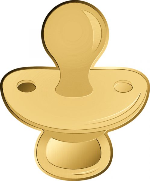 3.000 Francs Tschad Schnuller Shape Gold