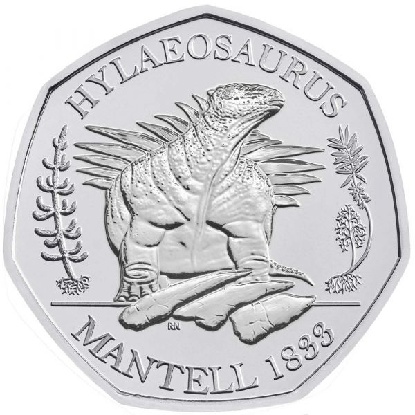 50 Pence Großbritannien Hylaeosaurus 2020 Silber PP