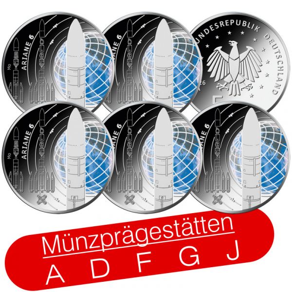 5 Euro Deutschland Ariane 6 2026 CN St A-J