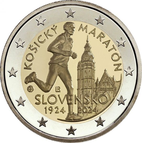 2 Euro Slowakei 100 J. Marathonlauf in Kosice 2024 CN bfr