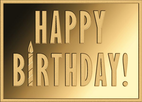 3.000 Francs Tschad Happy Birthday Buchstaben Gold