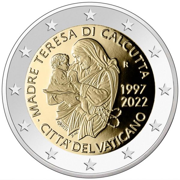 2 Euro Vatikan 25. Todestag Mutter Teresa 2022 CN St