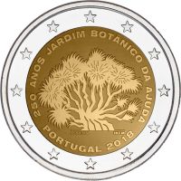 2 € Portugal "250 J. Botanischer Garten von Ajuda" 2018 CuNi bfr 2 € Portugal "250 J. Botanischer Garten von Ajuda" 2018 CuNi bfr