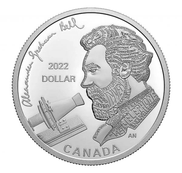 1 Dollar Kanada Alexander Graham Bell 2022 Silber PP