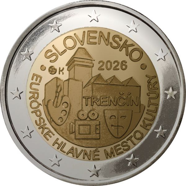2 Euro Slowakei Trenčín – Kulturhauptstadt Europas 2026 CN bfr
