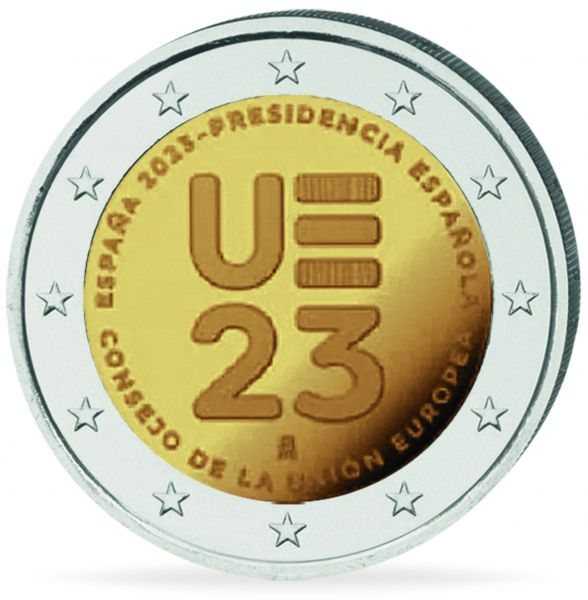 2 Euro Spanien Vorsitz im Rat der EU 2023 CN bfr