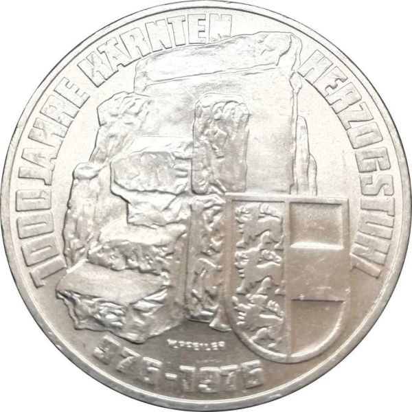 100 ATS 1000 Jahre Kärnten 1976 Ag Vz