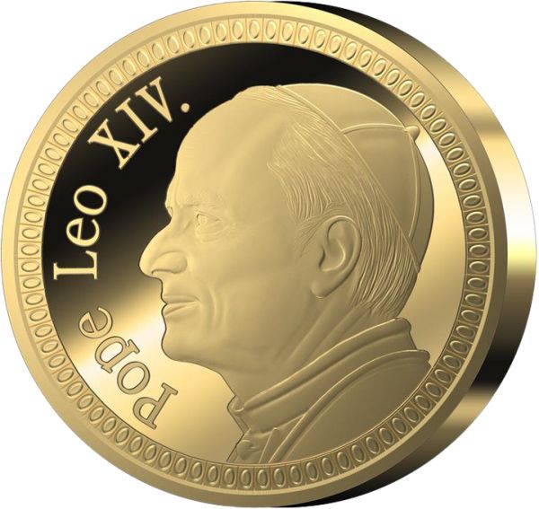 25 Dollars LBR Papst Leo XIV 2025 Gold PP