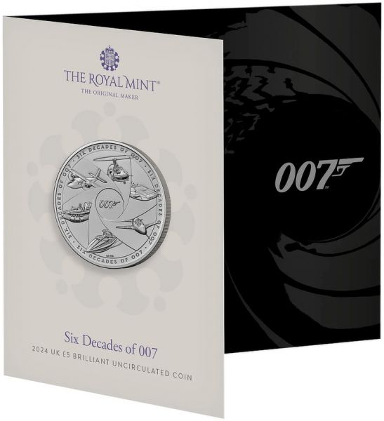 5 Pfund GB 60 J. James Bond - Completer Coin 2024 CN St