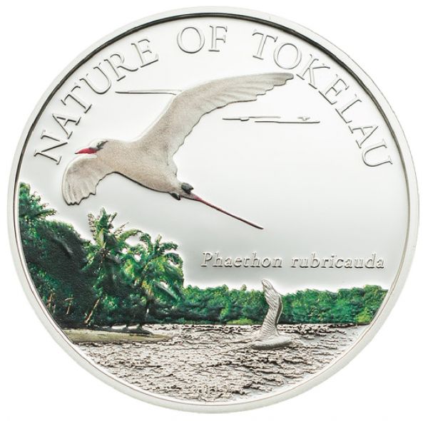 1 Dollar Nature of Tokelau - Tropicbird 2012 CuNiAg PP