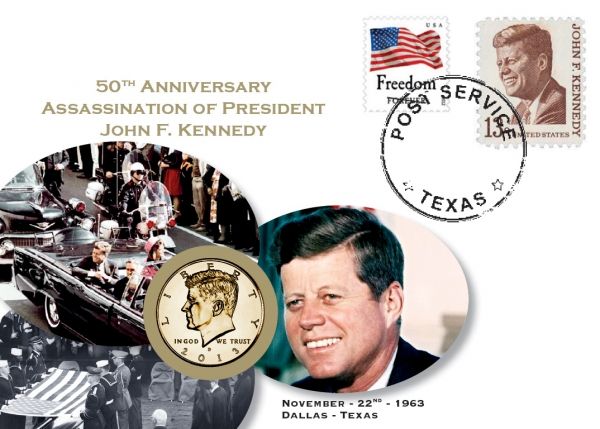 USA Numisbrief: 50. Todestag von John F. Kennedy